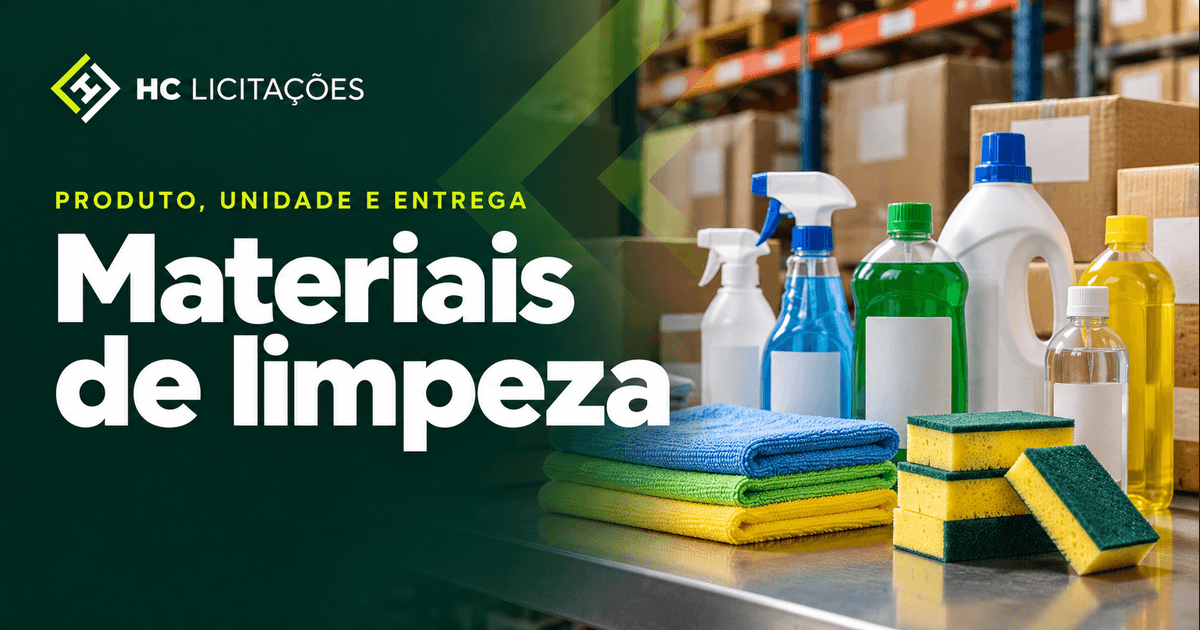 Ilustração: Material de limpeza em licitações: documentos, Anvisa e proposta